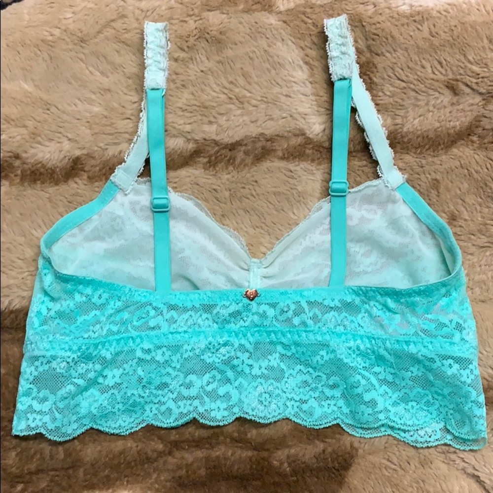 Pink by Victoria’s Secret Green Lace Bralette - Picture 3 of 7